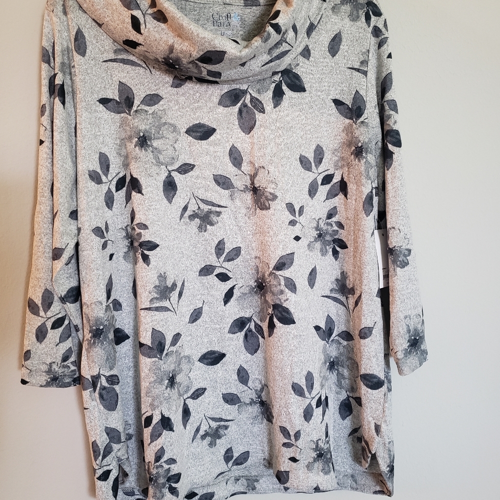 Croft & Barrow Cowlneck Top